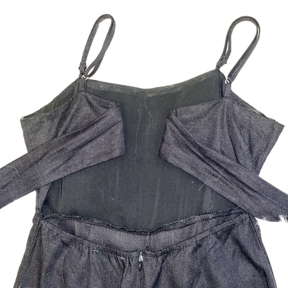 The Vintage Shop Black Ruffle Cropped Jumpsuit - Picture 8 of 12